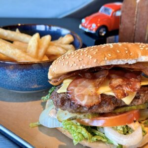Baconcheeseburgertallerken 160g